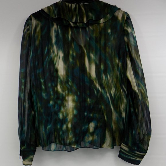 Jones New York Petite Collection Ruffle Front Blouse Size 12P READ DESCRIPTION - Picture 5 of 10